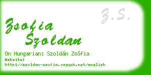 zsofia szoldan business card